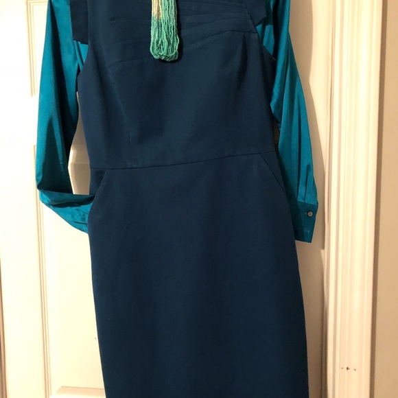 Turquoise size 6 Banana Republic sheath dress. - Picture 8 of 8